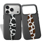 Switchbands Animal Phone Grip Strap 2 Pack – Reversible Elastic Strap, Adhesive-Free, Drop Protection, Anti-Theft Protection, Wireless Charging Compatible, Universal Phone Grip – Brown & Black Cows