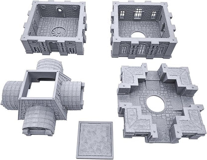 Barrel Riders Barracks by Printable Scenery, 3D Printed Tabletop RPG Scenery and Wargame Terrain 28mm Miniatures