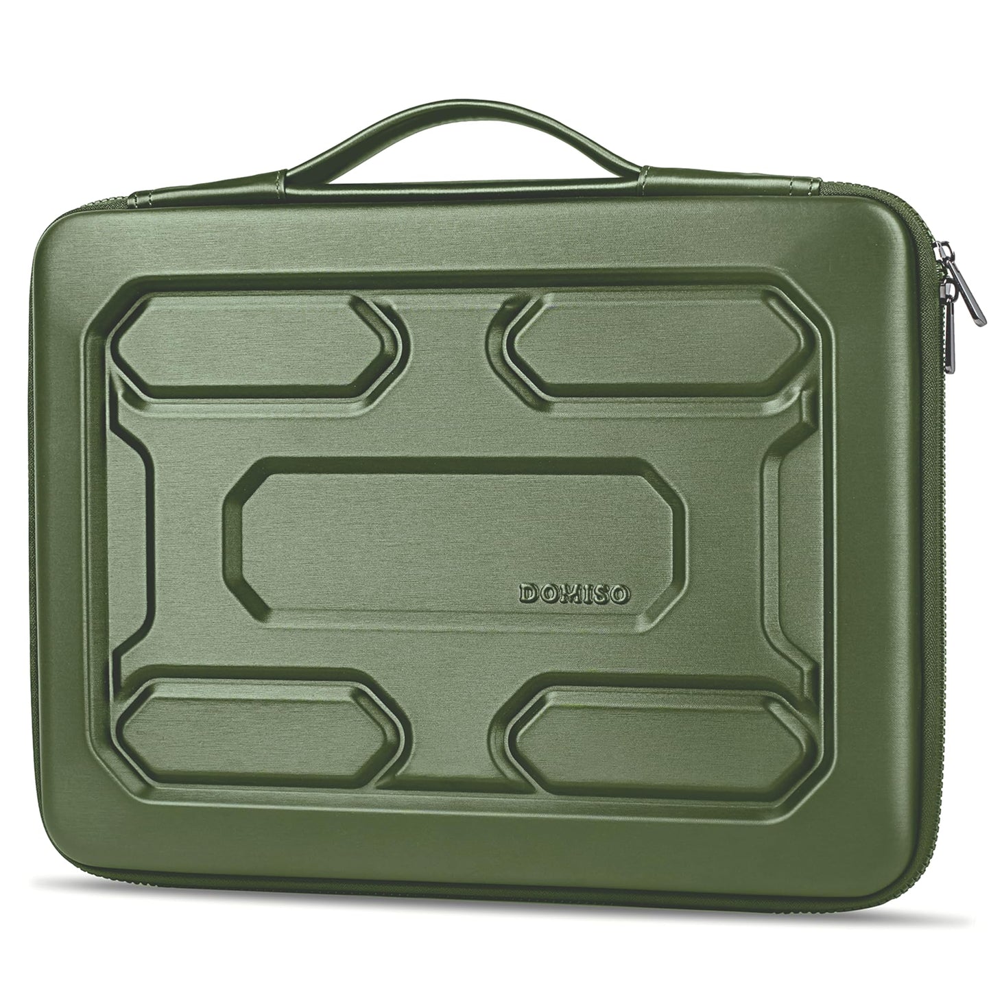 DOMISO 14 inch Laptop Sleeve with Handle Shockproof Computer Bag Waterproof EVA Protective Carrying Case for 14" ThinkPad E480/Yoga 920/13.5" Microsoft Surface Book/HP Pavilion 14 Stream 14, Green