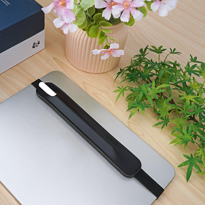 TOCCOOL Vegan Leather Stylus Holder with Elastic Band, Protective Pen Sleeve for Secure Tablet Attachment, Compatible with Most Stylus Pens & Digital Pencils, Tablet Accessory(Black)