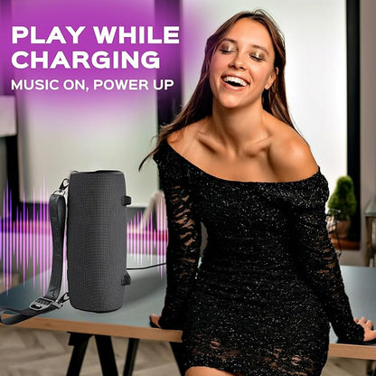 TREBLAB Ultra Loud Wireless Speaker - 60W Stereo Sound with Deep Bass, 20H Playtime, Powerbank, Waterproof, Loudest Portable Bluetooth Speaker for Home, Outdoor Party, Beach, Work, Travel, HD-Max