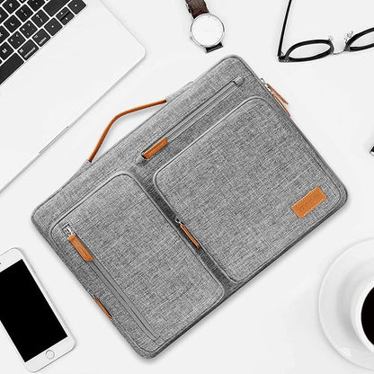 MOSISO 360 Protective Laptop Case 13 inch, 13 inch Laptop Sleeve Compatible with MacBook Air M4 M3 M2 M1 2025-2018/Pro M2 M1 2025-2016, Side Open Carrying Case with 4 Zipper Pockets&Handle, Gray
