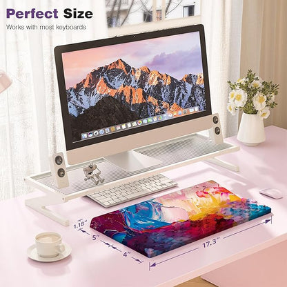 Ospelelf Keyboard Wrist Rest Comfortable Ergonomic Keyboard Stand Riser Holder Pad for Office Home