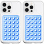 LvShuLiangPin Anteel 2 Pack Silicone Suction Phone Case Mount, Silicon Adhesive Phone Grip for Smartphones, Hands-Free Mirror Shower Phone Holder for Selfies, Tiktok Videos (LightPink&White)