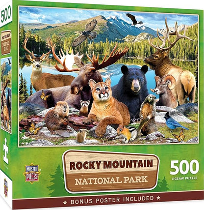 Baby Fanatics MasterPieces 500 Pieces Jigsaw Puzzle for Adults, Family, Or Kids - Rocky Mountain National Park - 15"x21"