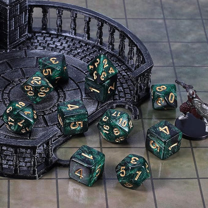 CiaraQ DND Dice Sets - 2 X 11 Polyhedral Dice (22pcs) for Dungeons and Dragons, Role Playing Table Game.