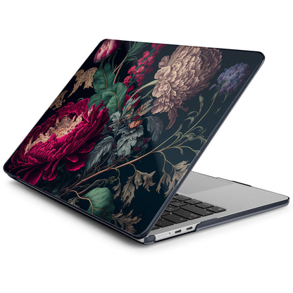Batianda Case for MacBook Air 15" with M5 M4 M3 M2 Chip, Vintage Dark Peony