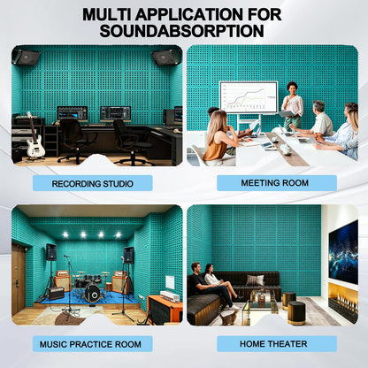 Sound proof foam panels for walls, let your life be free from noise disturbances, and fully enjoy the quiet and pleasant moments.(FW-L 12" × 12" × 1", Pack of 24)