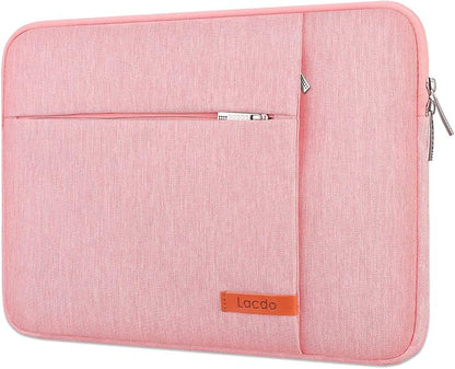 Lacdo Laptop Sleeve Case for 14 inch New MacBook Pro M4/M3/M2/M1 Chips Pro Max A3112 A3401 A3185 A2918 A2992 A2779 2024-2021, 13.8" 13.5" Microsoft Surface Laptop 7th 6 5 4 3 Computer Bag, Peach