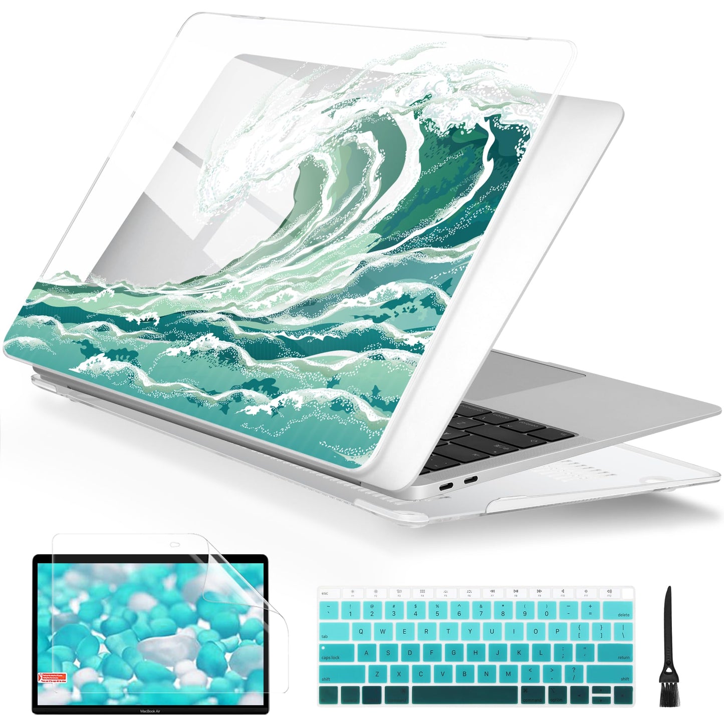 Batianda LumiArt Case for MacBook Air 13" M1 Chip, Wave