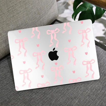 MEEgoodo for MacBook Air 13 inch Case 2021 2020 2019 2018 Released A2337 M1 A2179 A1932 with Touch ID, Plastic Hard Shell & Keyboard Cover Compatible with MacBook Air Case 13.3,Trendy Bow & Hearts