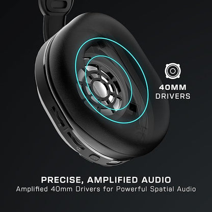Turtle Beach Stealth 500 Wireless Amplified Gaming Headset for PS5, PS4, PC, & Mobile – 40-Hr Battery, Bluetooth, Memory Foam Cushions, Flip-to-Mute Mic, EQ Presets, Companion App – Black