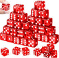 36 Piece 19 mm Casino Style Craps Dice Sets Acrylic and Translucent D6 Dice, Square W/Rounded Edge for Casino, Craps, Table Games and Board Games (Red)