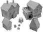 Paintable Tabletop Miniature Little Town Building Terrains Compatible with RPG War Games - 18mm Scale Dioramas Building Set Scenery with Medieval Architecture Style by HAUTICO (HVillageHouses4-1)