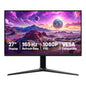 24 Inch (23.8 inch viewable) Monitor, FHD 1080P, Max 100Hz, VESA Compatible, Built-in Speakers, Black