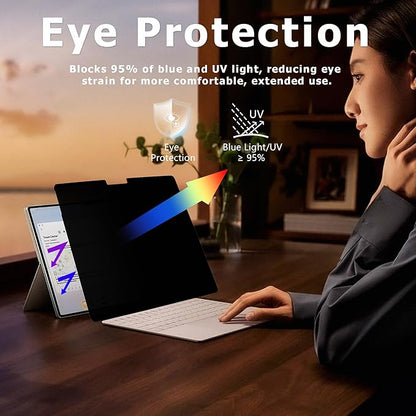 Adeway Magnetic Privacy Screen for Surface Pro 12 inch (2025), Anti-Glare, 30° Side View Protection, Washable & Reusable Filter, Bubble-Free Installation