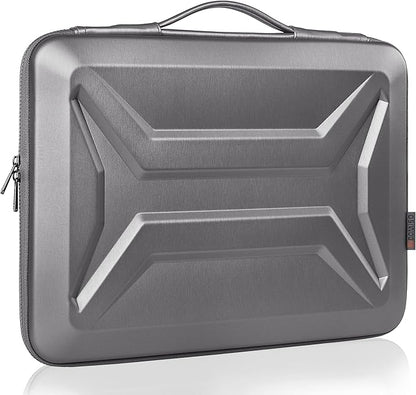 DOMISO 17 Inch Laptop Case Rugged Sleeve Waterproof Hard Shell Protective Cover Fits Most 17-17.3" Laptops/Dell XPS 17 / HP Envy 17 (Silver)