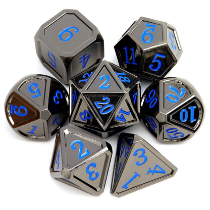Haxtec Metal DND Dice Set, 7 Pcs Dragon Pattern Polyhedral Dice for RPG