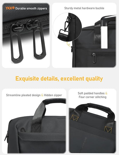 15-16 Inch Laptop Shoulder Bag Business Briefcase Water Resistant Computer Messenger Bags Compatible with MacBook Pro 16, MacBook Air 15 M4, HP, Dell, ASUS Notebook, Black