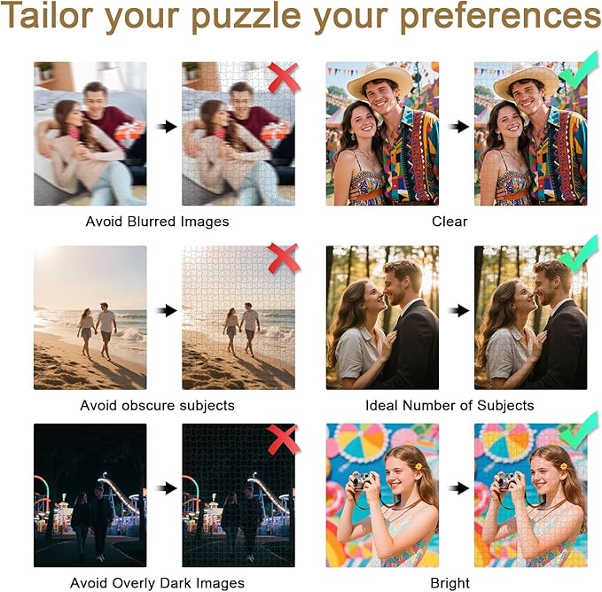Personalized Photo Puzzle with Glossy Finish – Custom Jigsaw Puzzle 120/200/300/500/1000/1500 Pieces for Family, Couples, Pets, Birthdays, and Weddings (1500-Vertical)