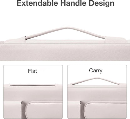 MOSISO 360 Protective Laptop Case 15 inch, Laptop Sleeve Compatible with MacBook Air 15 M4 A3241 M3 A3114 M2 A2941 2025-2023, Dell XPS 15, Side Open Bag with 2 Raised&1 Flapover Pockets, Stone Gray