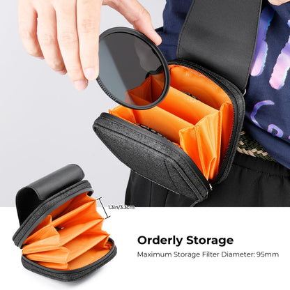 K&F CONCEPT 4 in 1 Basic Model Lens Filter Pouch Up to 95mm