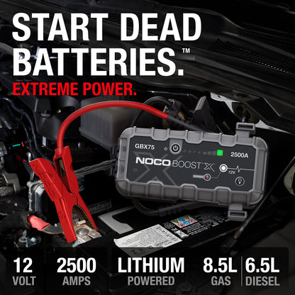 NOCO Boost GBX75 2500A UltraSafe Jump Starter, 12V Lithium Battery Booster