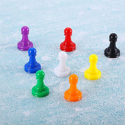 Gejoy 128 Pcs Board Game Pieces Multicolor Plastic Pawns Game Pieces for Board Games Chess,1 Inch Game Pawns, Tabletop Markers, Arts and Crafts