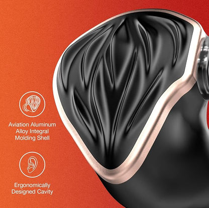 Hidizs MS3 in-Ear Monitors, 2BA+1DD Hybrid IEM Wired Earphones, Includes 3 Pneumatic Tuning Filters - Exclusive Adjustable Soundstage for Instruments, Detachable Cable for Audiophile/Musician 3.5mm