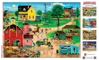 MasterPieces 500 Piece EZ Grip Jigsaw Puzzle for Adults, Family, Or Youth - After The Chores - 19.25"x26.75"