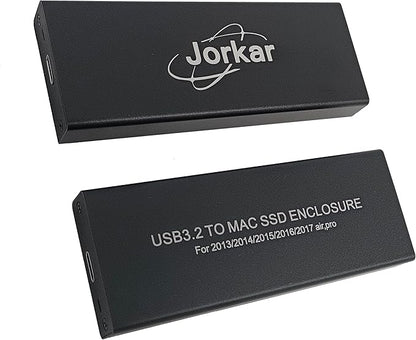 External SSD Enclosure for MacBook Air/Pro 12+16 PIN SSD, Hard Drive Reader for A1466 A1465 A1502 A1398 SSD mid 2013-2017, Portable Mac SSD to USB-C 3.2 Adapter Case (No SSD)