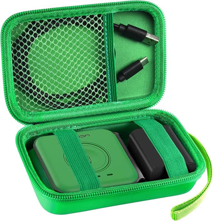 Travel Case for UCOMX for Nano/for Rtops/for Hicober/for Iseyyox 3 in 1 Wireless Charger, Foldable Magnetic Charging Station Storage Holder Bag for Fast Charge Pad Cable and Adapter, Green-Box Only