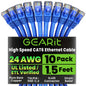 GEARit Cat6 Patch Cables Cat 6 Ethernet Cable 6 ft 10-Pack Green