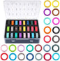 Upgraded ALIZERO DND Miniatures Condition Rings - 96 D&D Status Effect Markers in 24 Frequently Used Conditions - Pathfinder and Dungeons & Dragons Accessories - Premium Storage Box with Foam Padding
