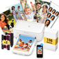 HPRT CP4100 4X6 Photo Printer for iPhone & Android, 108 Sheets & 2 Ribbons