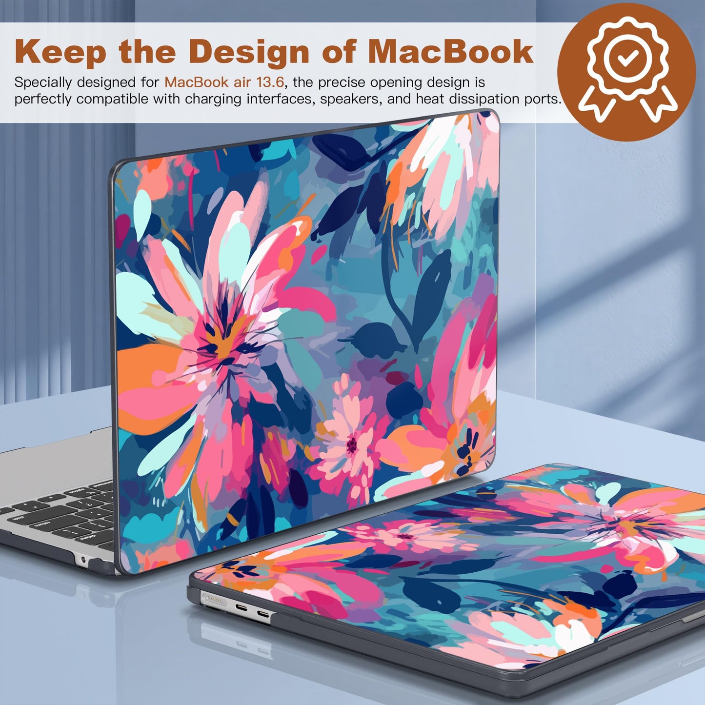 CISSOOK Compatible with MacBook Air 13.6 inch Case M2 M3 M4 M5