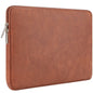 RAINYEAR 11 Inch Laptop Sleeve PU Suede Leather Case Padded Cover, Brown