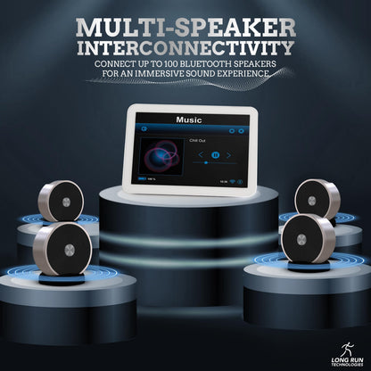 Long Run Technologies Stereo Bluetooth Speakers - Wireless Computer Speaker for Desktop Laptop PC for Boys & Girls Sister Brother Mom & Dad - Bluetooth Stereo Speakers Home Theater Gaming Rose Gold