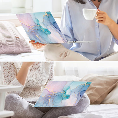 May Chen Case for MacBook Air 13/13.6 inch M5 A3449 M4 A3240 M3 A3113 M2 A2681, 2026 2025 2024-2022, Plastic Hard Shell with Keyboard Cover & Screec Protector, Gentle Marble