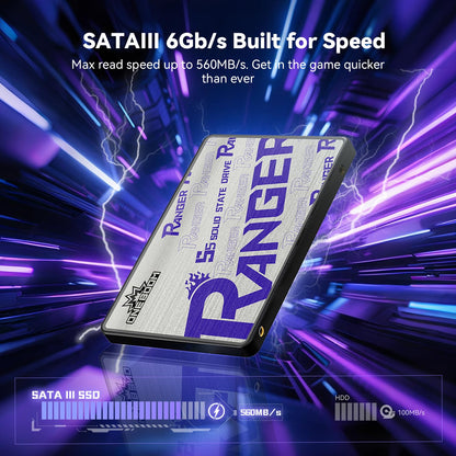 KingSpec OneBoom 512GB Internal SSD 2.5" SATA III – Up to 550MB/s Read, 3D NAND, Ideal for Old PC, Laptop & PS4 Upgrades