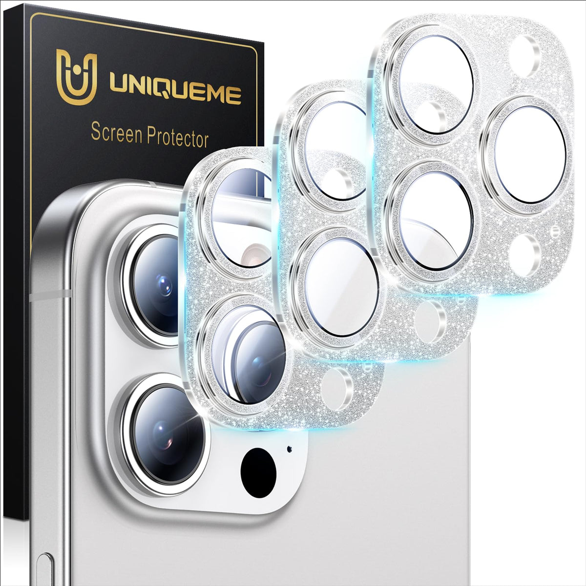 UniqueMe for iPhone 13 6.1"/13 Mini 5.4" Camera Lens Protector-Black Circle