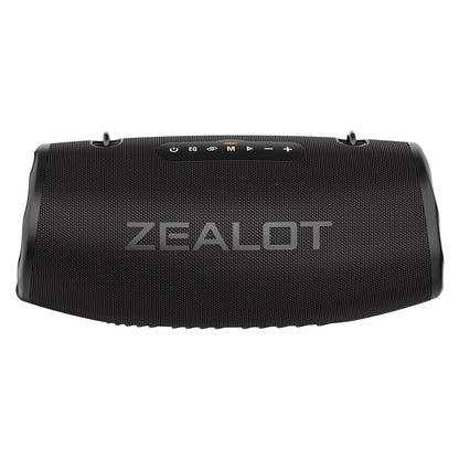 ZEALOT 80W RMS (100W Peak) Portable Bluetooth Speaker, Stereo Sound with Deep Bass,IPX6 Waterproof, LED Light,Bluetooth 5.2, Indoor/Outdoor Speaker for Party, Gathering, Pool, Camping,Travel (Black)