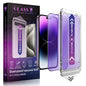 CHRYSHA 2-Pack Screen Protector Tempered Glass for iPhone 15 Pro 6.1-Inch, Auto Dust Removal, No Bubbles, High Definition Clear, Easy Installation