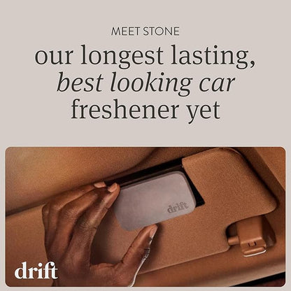 Drift Car Air Freshener - The Original Stone Air Freshener - Car Odor Eliminator - Long Lasting Scent - Metal Clip - Essential Oils -Clean Ingredients - Open Air Scent 3 Pack Refill - NO CLIP INCLUDED