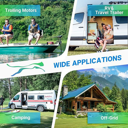 Redodo 2 Pack 12V 100Ah Lithium LiFePO4 Battery, Group 31 Battery Built in 100A BMS, Up to 15000 Cycles, 10 Years Lifetime, Perfect for RV, Off Grid, Solar, Marine, Trolling Motor
