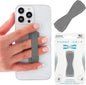 LOVEHANDLE Universal Phone Grip for Smartphones & Mini Tablets - Phone Holder for Hand - Wireless Charging Compatible - Made in The USA - Solid Silver