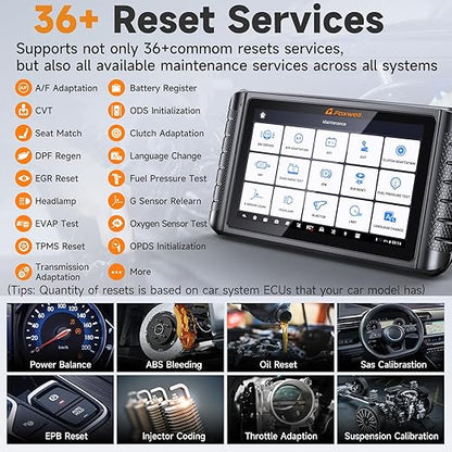 FOXWELL NT1009 All-System Bi-Directional Scan Tool with All Reset Services, Topology Mapping, V.A.G Guide & FCA SGW Support, CAN-FD DoIP Diagnostic Scanner for All Cars, 3-Year Free Updates