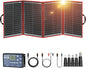 DOKIO 200W Portable Foldable Solar Panel Kit (20x27in, 9.7lb), with Separate Controller and Dual USB, Monocrystalline Charger for 12V Batteries & Power Stations, RV Camping Trailer Emergency Backup