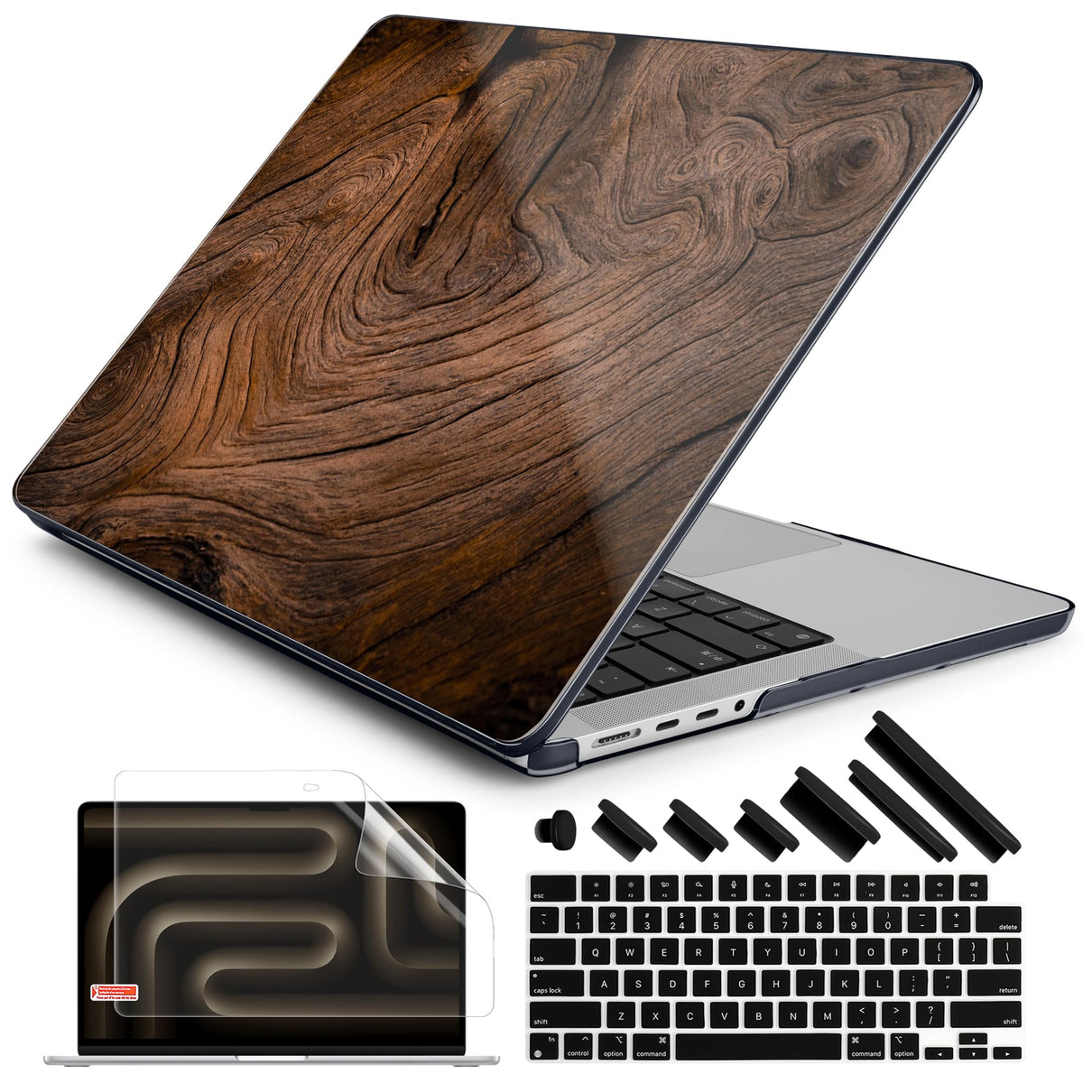 DONGKE Compatible with MacBook Pro 16 Inch Case (2026-2021 Release, M5 M4 M3 M2 M1 Pro/Max Chip), Plastic Hard Shell Cover with Keyboard Cover & Screen Protector for MacBook Pro 16", Garden Florals