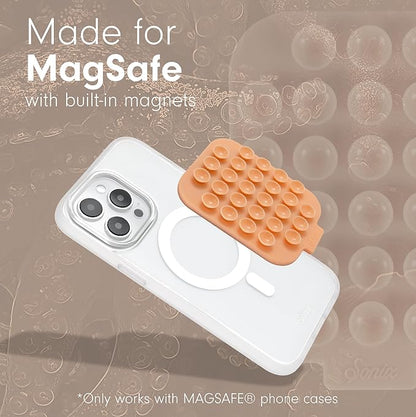 Sonix | Magnetic Silicone Suction Cup Phone Mount for iPhone | Compatible with MagSafe | Peach